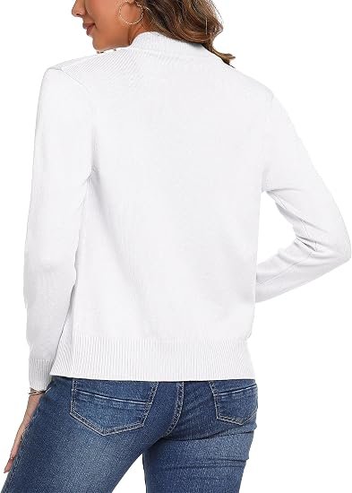 Totatuit Womens Long Sleeve Knitted Zip Up Sweater Cardigans Sweaters Lightweight Zipper Sweatshirts Jacket - 图片 5